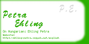 petra ehling business card